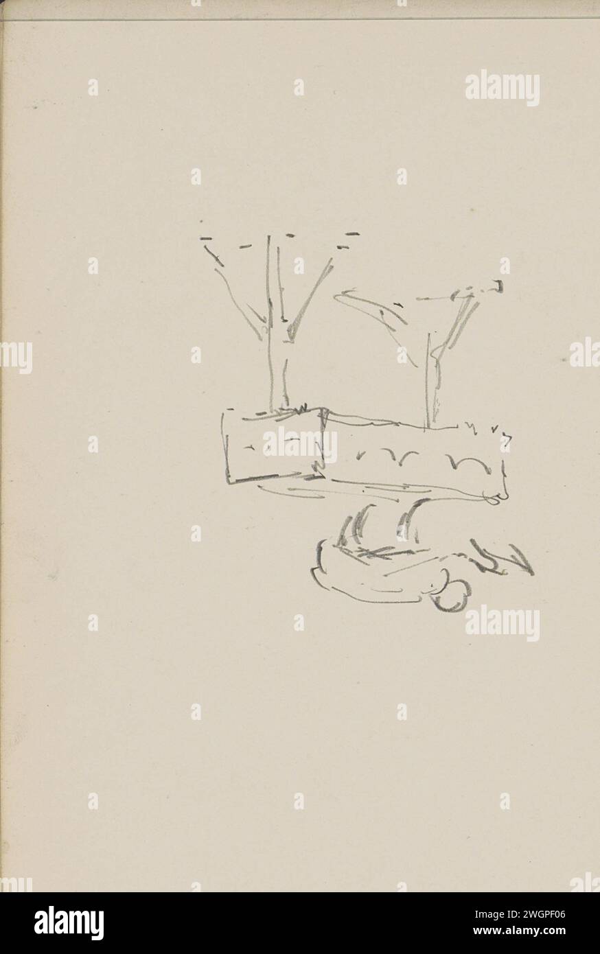 Uccello su trave, 1890 - 1946 Foglia 10 verso da un bozzetto con 47 fogli. carta. uccelli a matita Foto Stock Uccello su trave, 1890 - 1946 Foglia 10 verso da un bozzetto con 47 fogli. carta. uccelli a matita Foto Stock