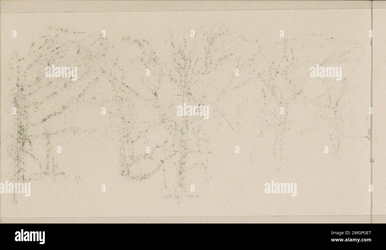 Studio, Abklatsch di un disegno di gesso, George Hendrik Breitner, 1909 pagina 27 da un libro di schizzi con 21 riviste. Giornale di Amsterdam Foto Stock