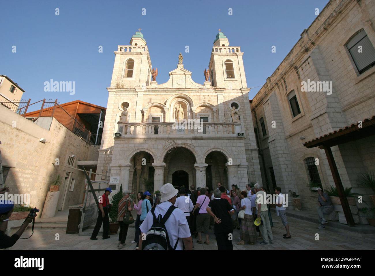 La chiesa delle nozze a Cana, costruita sul luogo del primo miracolo di Gesù, Israele Foto Stock