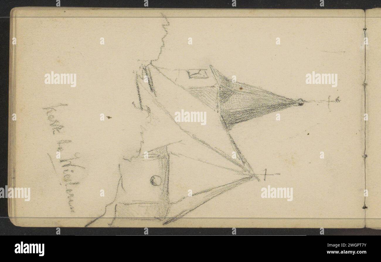 Chiesa, 1892 pagina 15 verso da un bozzetto con 25 fogli. carta. chiesa di gesso (esterno) Foto Stock