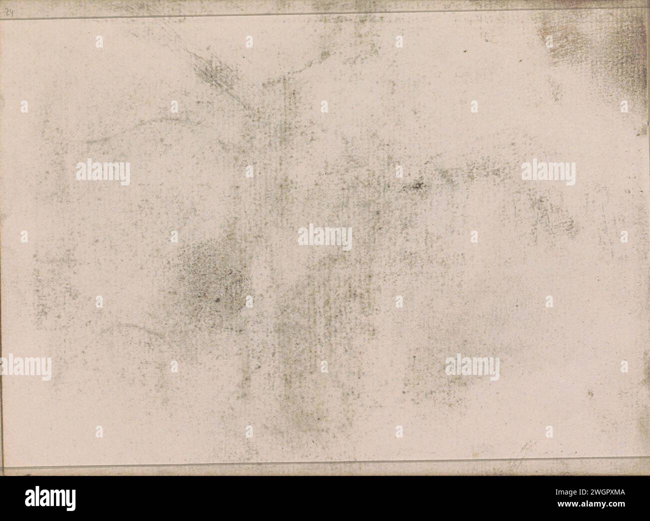 Abklatsch del disegno di gesso a pagina 25, c. 1886 - c. 1903 pagina 24 dal libro di schizzi XLVII con 52 pagine. Giornale di Amsterdam Foto Stock