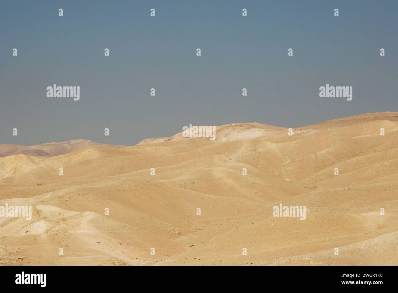 Paesaggio senza acqua del deserto della Giudea, Israele Foto Stock