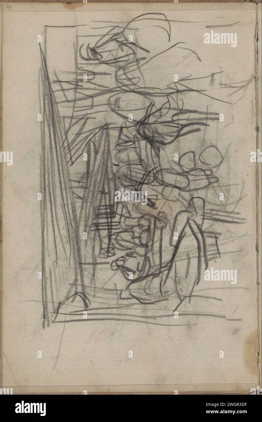 Figure in un interno, 1888 pagina 27 da un bozzetto con 58 fogli. Gesso di Istanbul razze e popoli asiatici Foto Stock