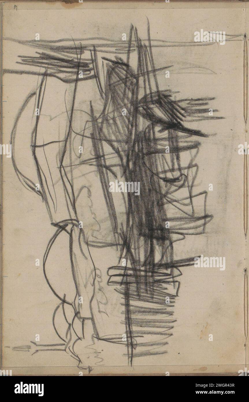 Cupole e minareto di una moschea, 1888 pagina 37 da un bozzetto con 58 fogli. Tempio di gesso di Istanbul, santuario  Islam, Mohammedanismo Foto Stock