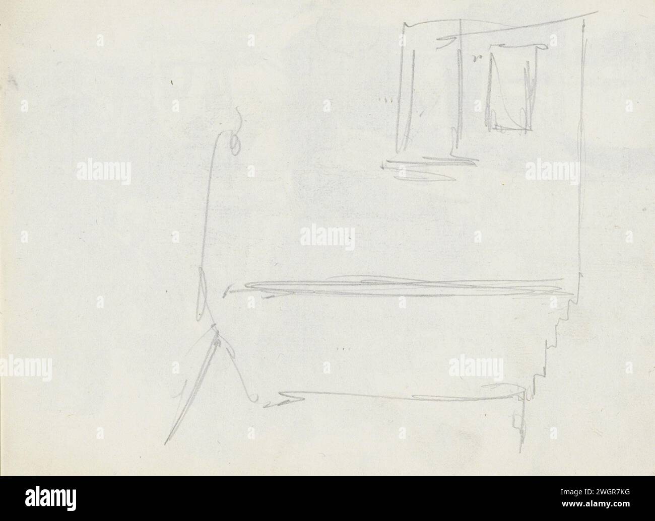 Casa, 1849 - 1895 pagina 13 Recto da un bozzetto con 26 fogli. carta. matite la solita casa o fila di case Foto Stock