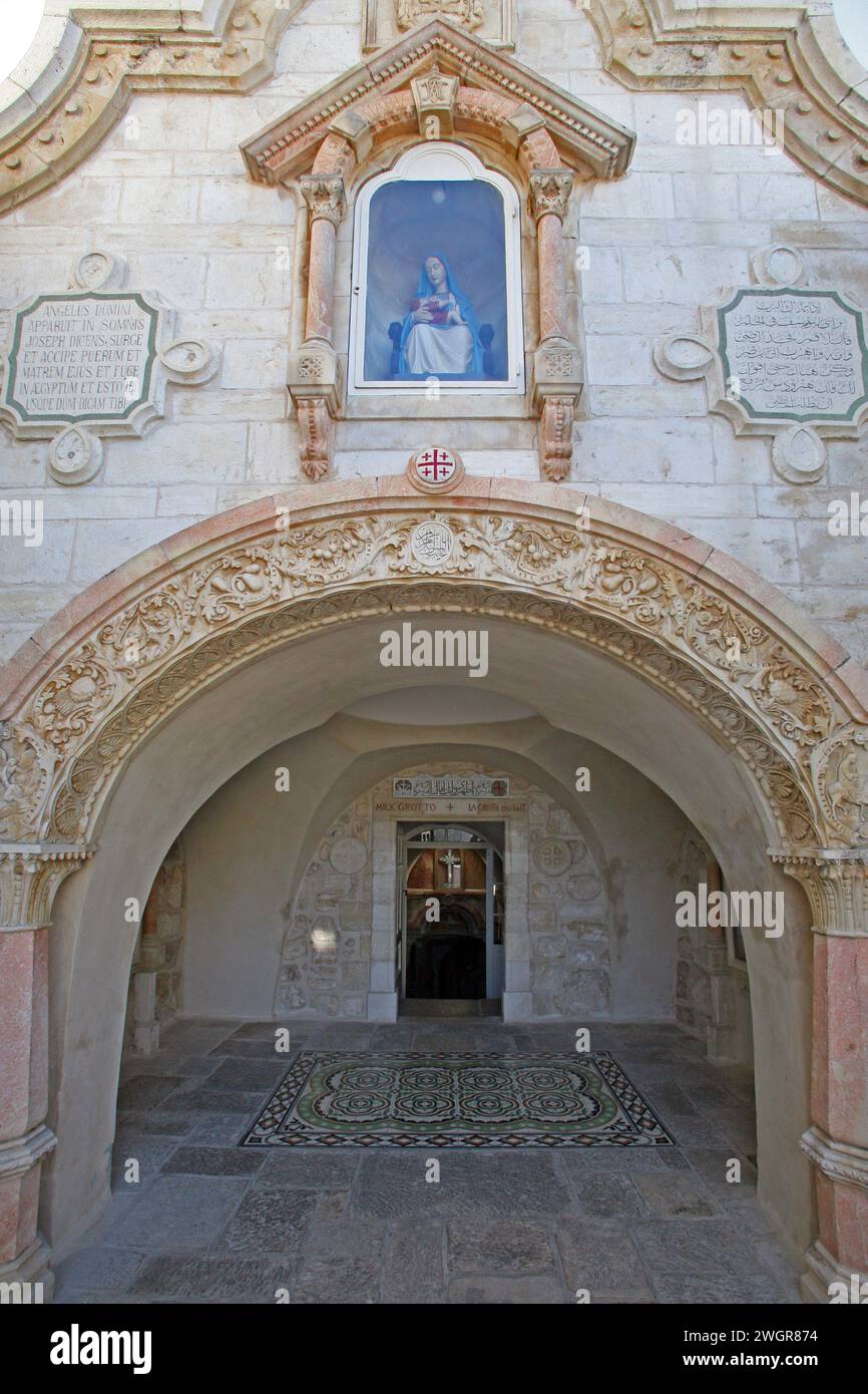 Latte chiesa della grotta di Betlemme, Palestina, Israele Foto Stock