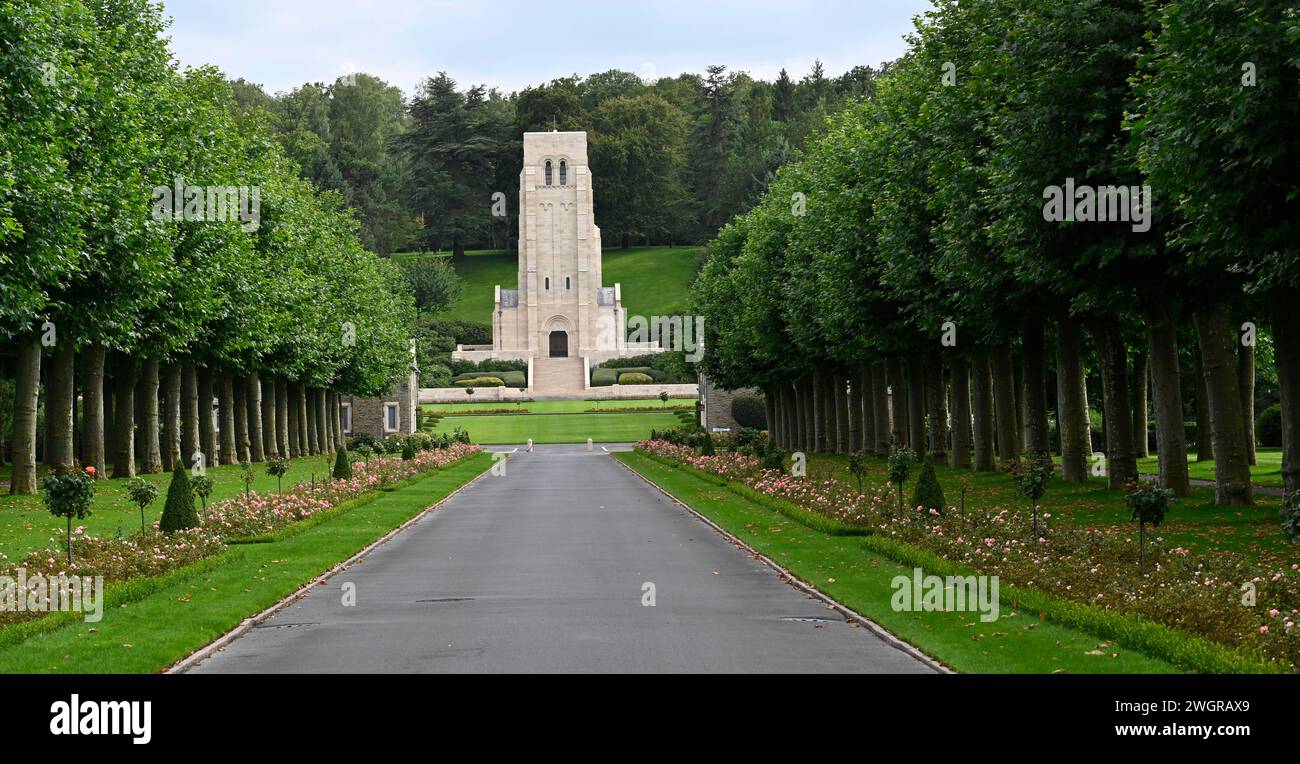 Cimitero e memoriale americano Aisne-Marne a Belleau, Francia settentrionale. - Cimitero della prima guerra mondiale. Foto Stock