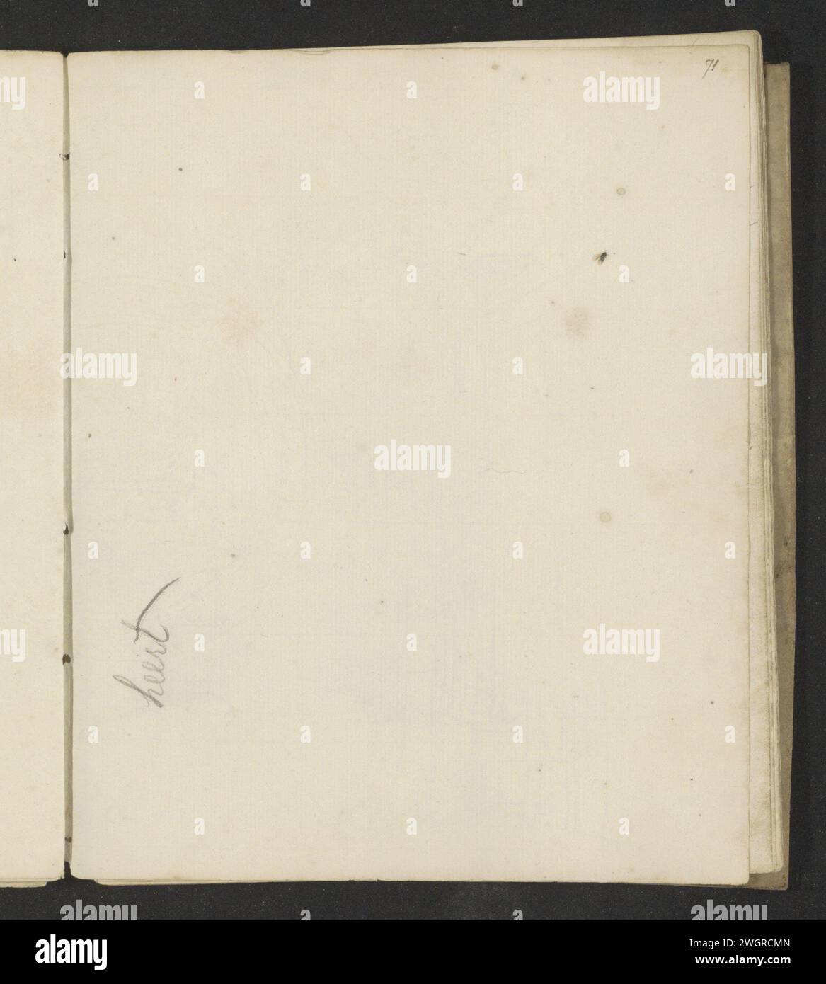 Nota, c. 1840 - c. 1860 pagina 71 da un bozzetto con 96 pagine. carta. matita Foto Stock