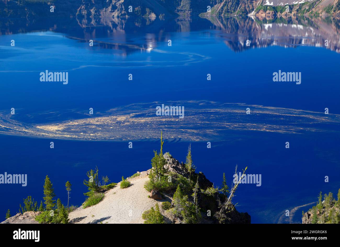 Crater Lake, il Parco nazionale di Crater Lake, Oregon Foto Stock