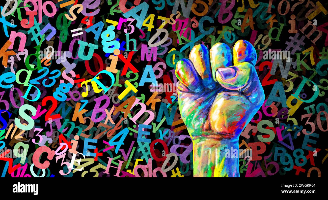 Giustizia sociale nell'istruzione e il potere dell'apprendimento e della parità di accesso all'apprendimento nelle scuole o nelle università, compresa la formazione aziendale Foto Stock