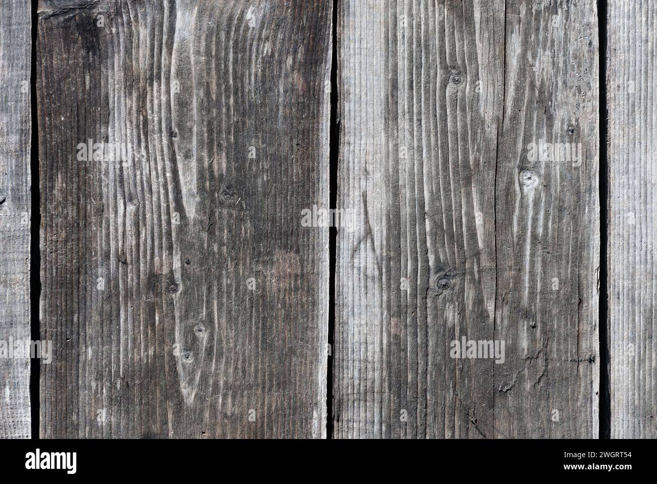 La texture di vecchie tavole di legno per lo sfondo. Foto Stock