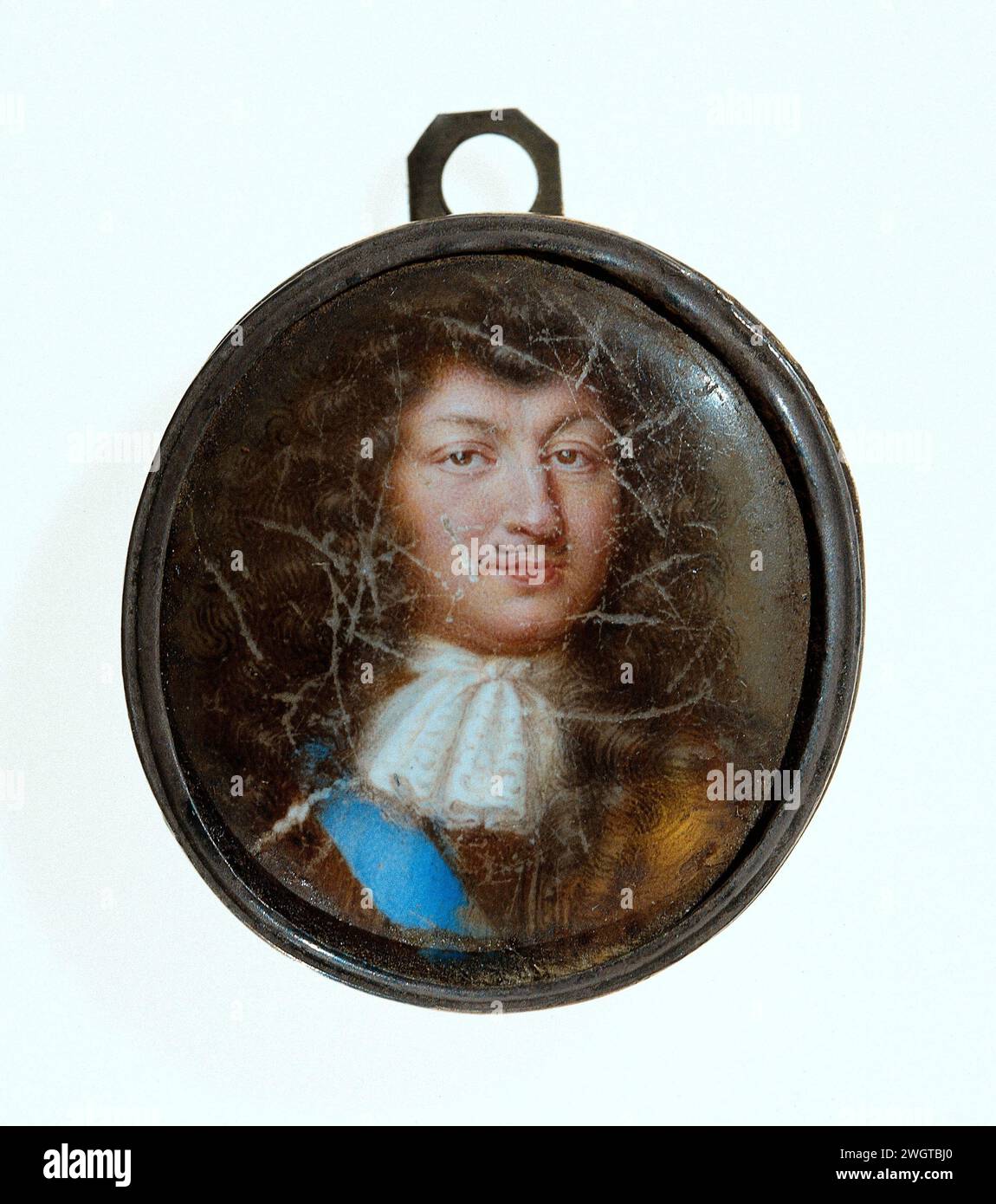 Lodewijk XIV (1638-1715), re di Francia, Jean Petitot (le Vieux), 1665 - 1675 miniatura (pittura) Ritratto di Luigi XIV (1638-1715), re di Francia. Busto, lodato. Fa parte della collezione di miniature di ritratti. rame (metallo). persone storiche. Re Francia Foto Stock