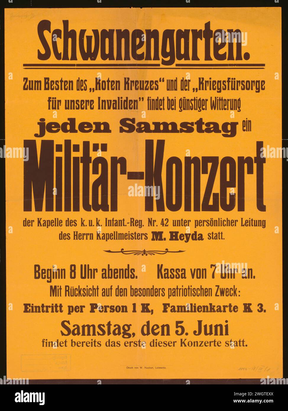 Poster Military Concert, tedesco Foto Stock