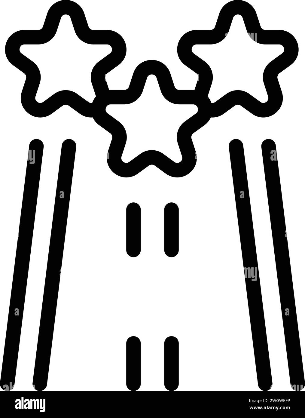 L'icona della missione sociale aziendale delinea il vettore. Onestà politica. Codice azienda Illustrazione Vettoriale