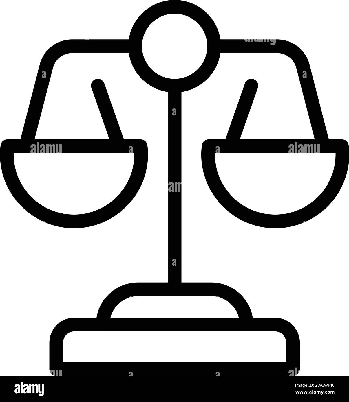 Vettore contorno icona saldo aziendale. Codice azienda. Policy legge web Illustrazione Vettoriale