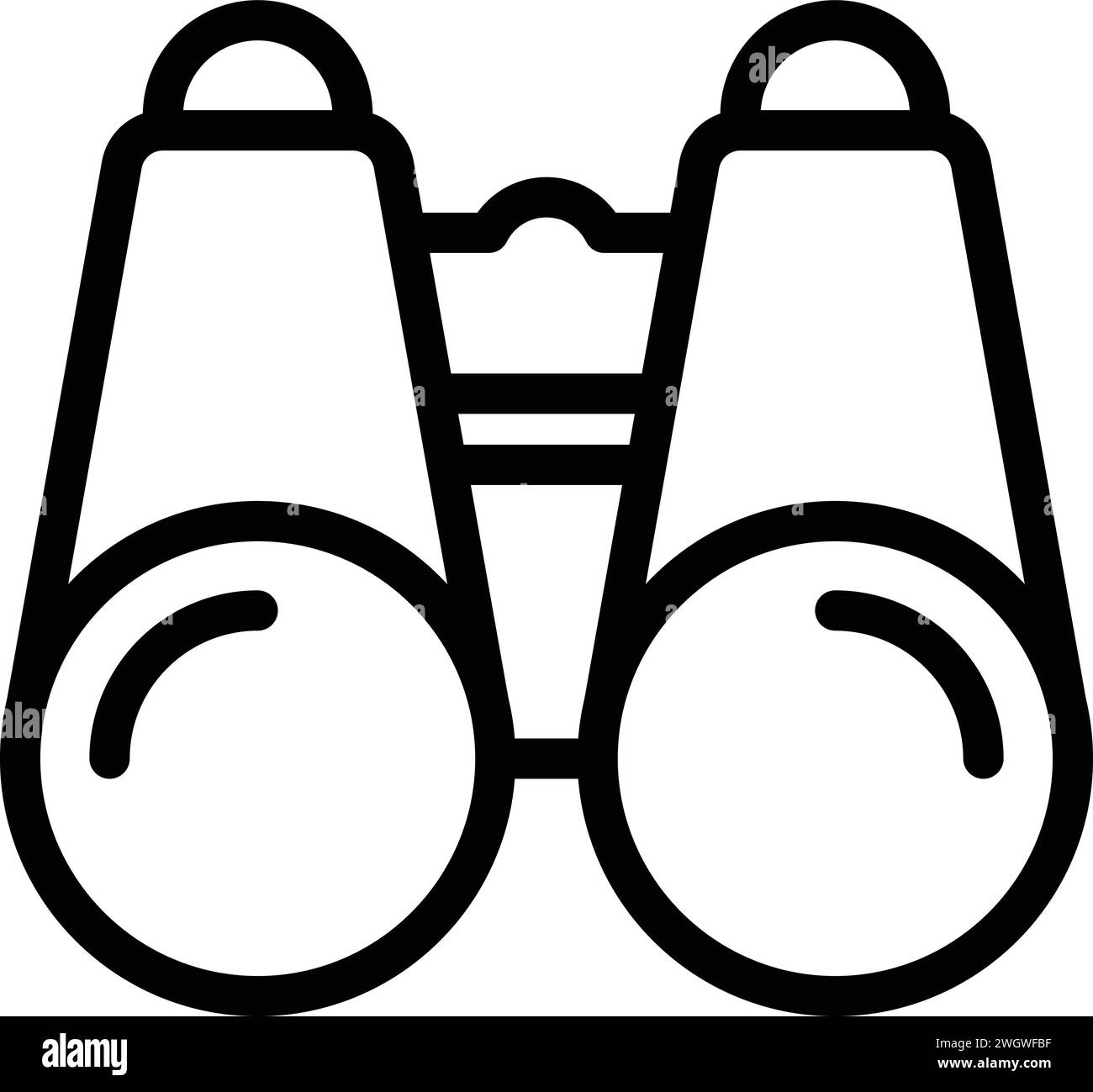 Immagine vettoriale dell'icona del binocolo aziendale. Scelta di fiducia. Policy del codice Illustrazione Vettoriale