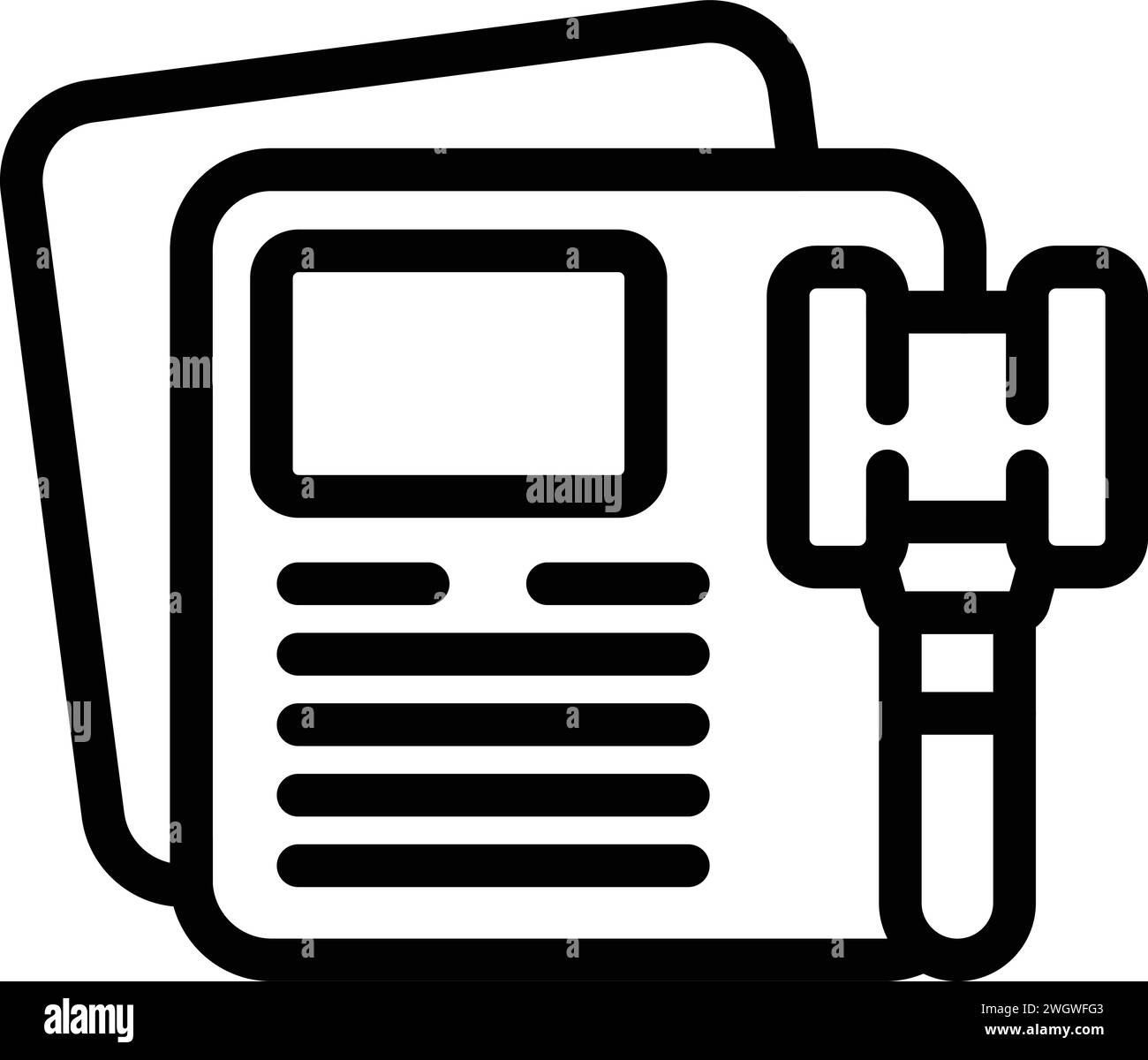 L'icona della regola etica delinea il vettore. Affari aziendali. Regola ufficio documenti Illustrazione Vettoriale