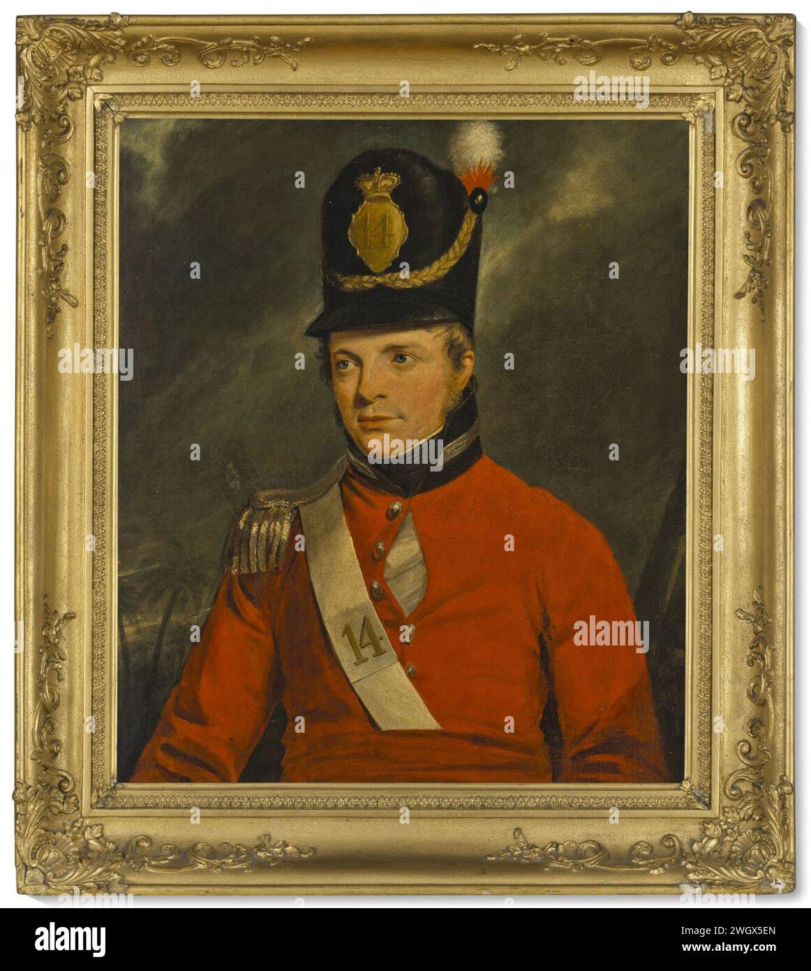 Arthur william devis ritratto di un tenente del XIV buckinghamsh083923). Foto Stock