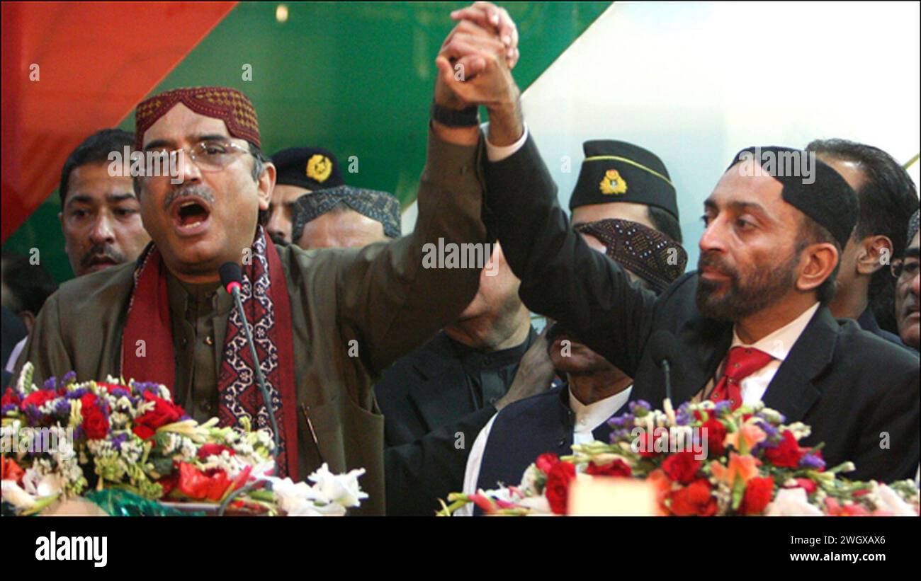 Asif Ali Zardari Farooq Sattar. Foto Stock