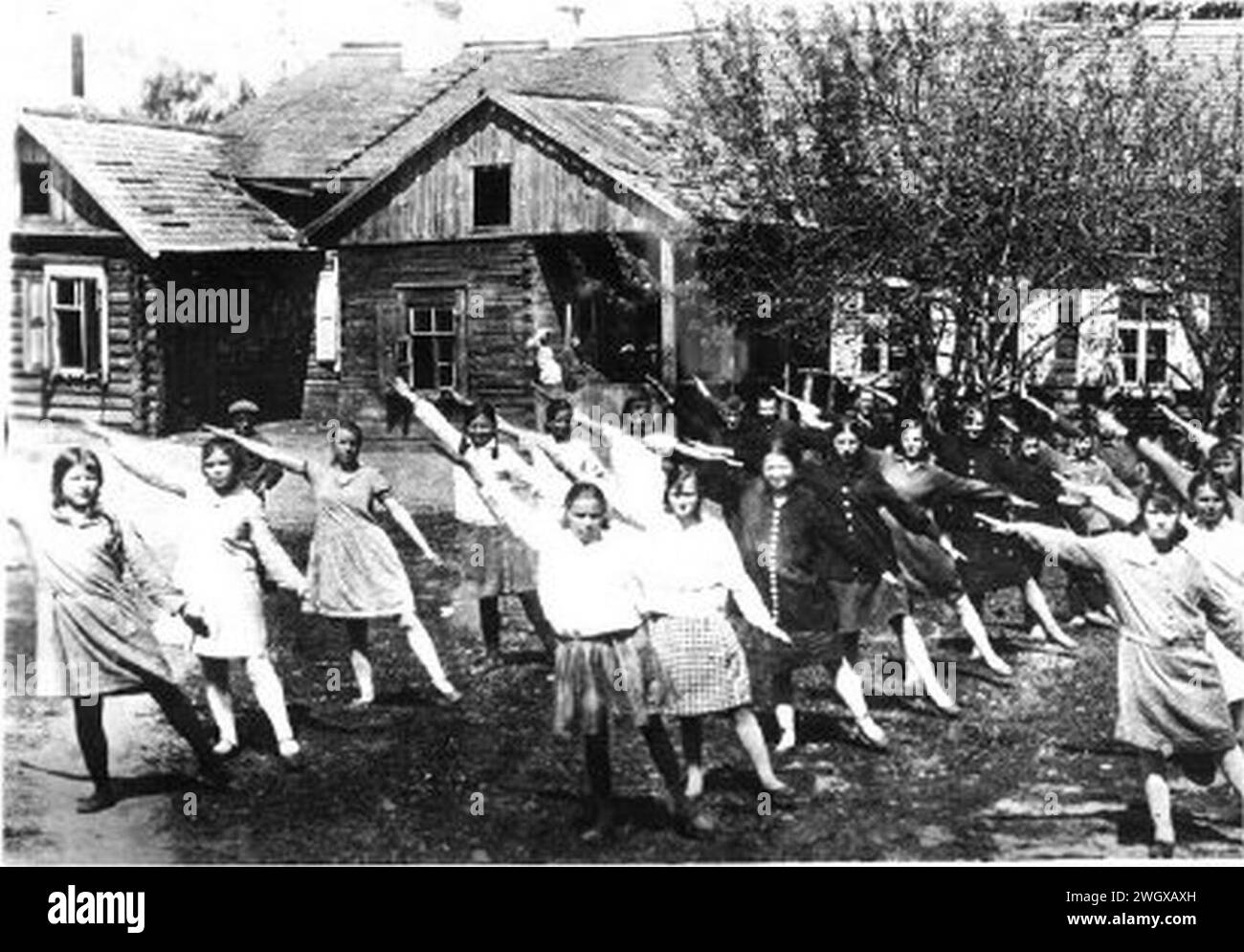 Asipavičy, Škoła. Асіпавічы, Школа (1920-29). Foto Stock