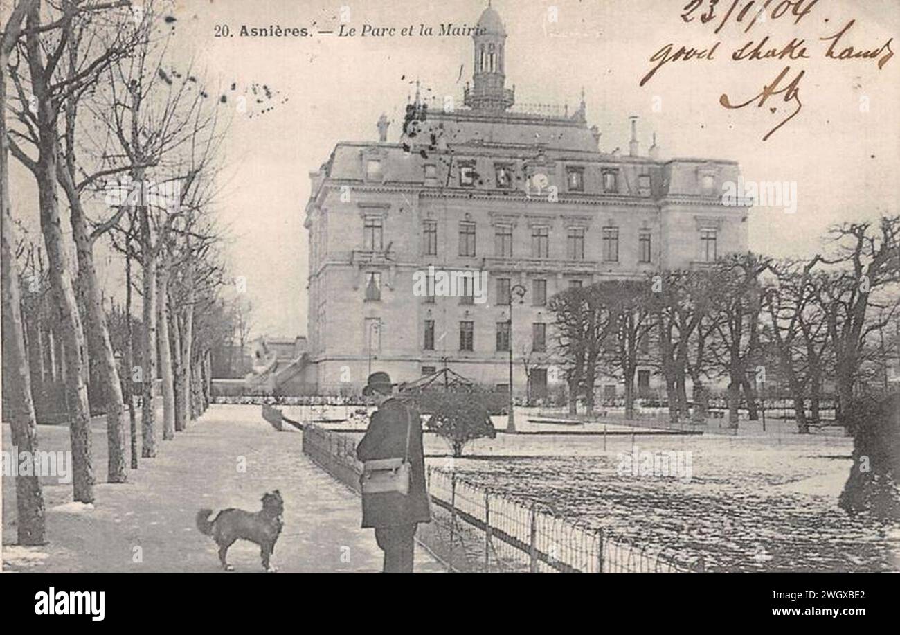 Asnieres-sur-Seine.Mairie.1904. Foto Stock
