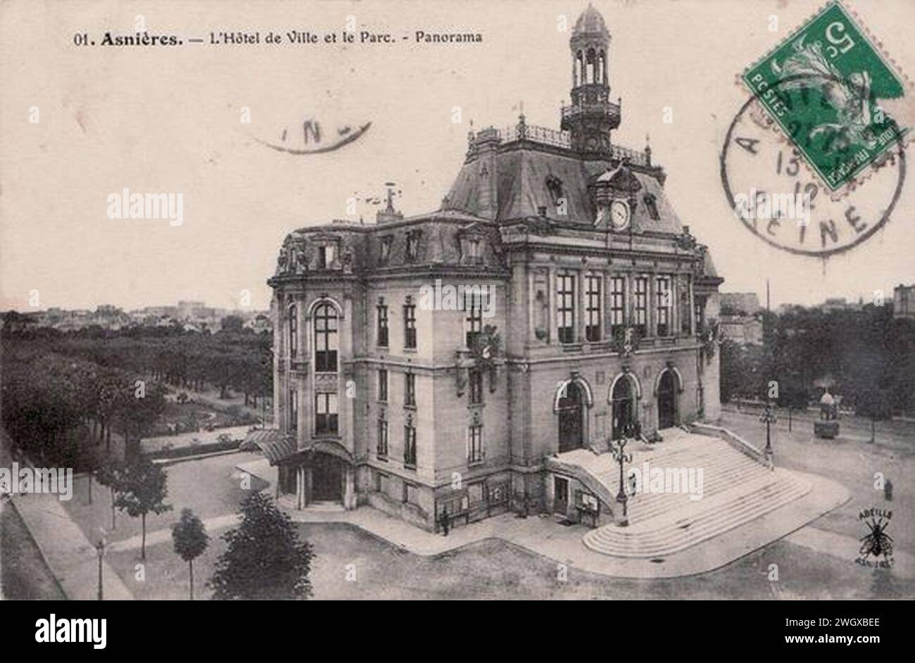 Asnieres-sur-Seine.Mairie. Foto Stock