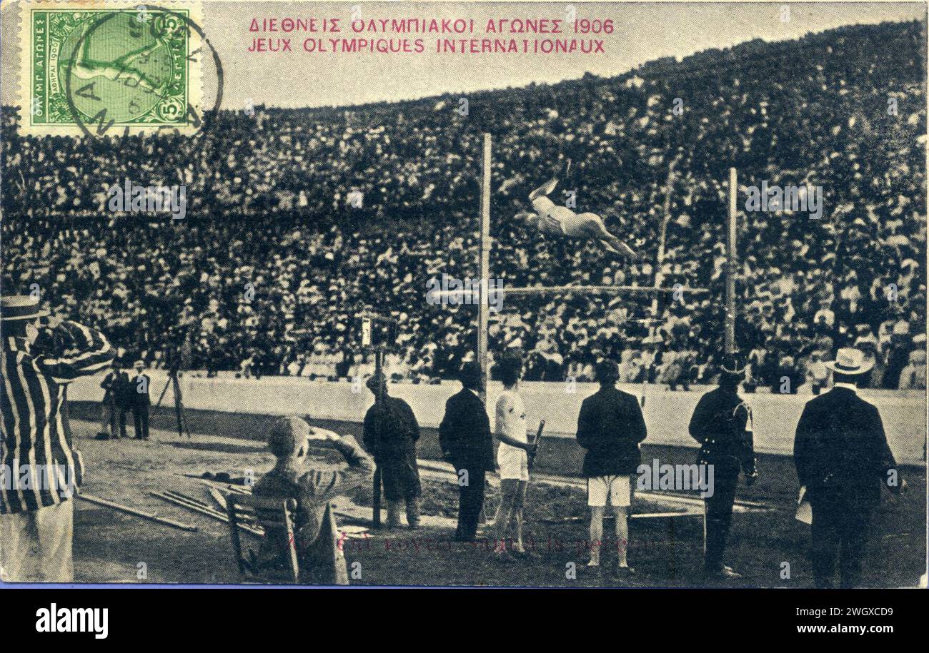 Aspiotis Olympics 1906 Pole Vault. Foto Stock