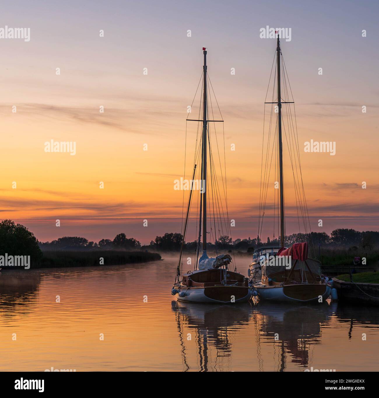 Regata di Norfolk sui Norfolk Broads. Foto Stock