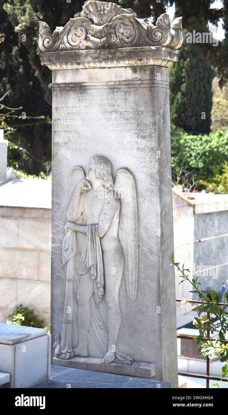 Primo cimitero di Atene sofianopoulos 1 Foto Stock