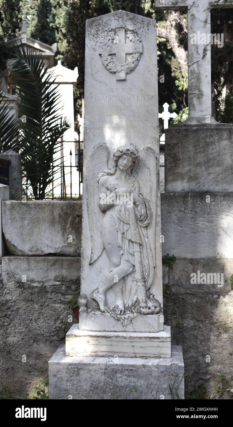 Il primo cimitero di Atene wekberg 2 thanatos androgini Foto Stock