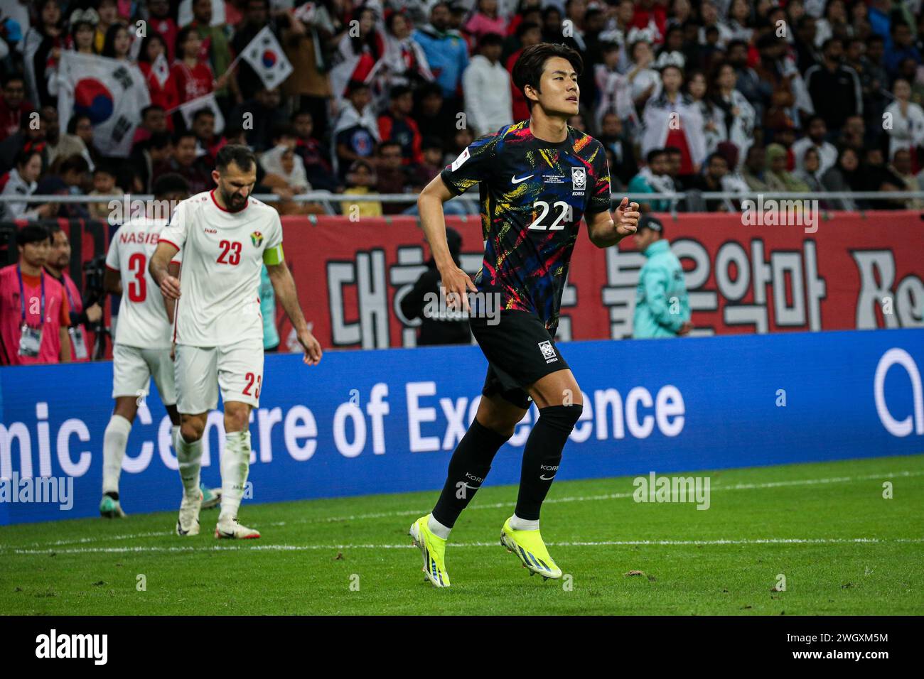 Doha, Qatar, 6 febbraio 2024, Coppa d'Asia AFC Qatar 2023 semifinale: Jordan 2-1 Corea del Sud, immagine: Seol Young-woo Foto Stock