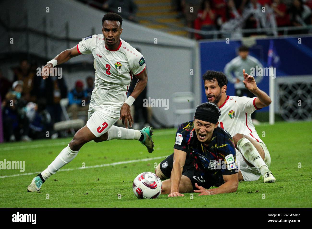 Doha, Qatar, 6 febbraio 2024, Coppa d'Asia AFC Qatar 2023 semifinale: Giordania 2-1 Corea del Sud, immagine: Cho GUE-sung Foto Stock