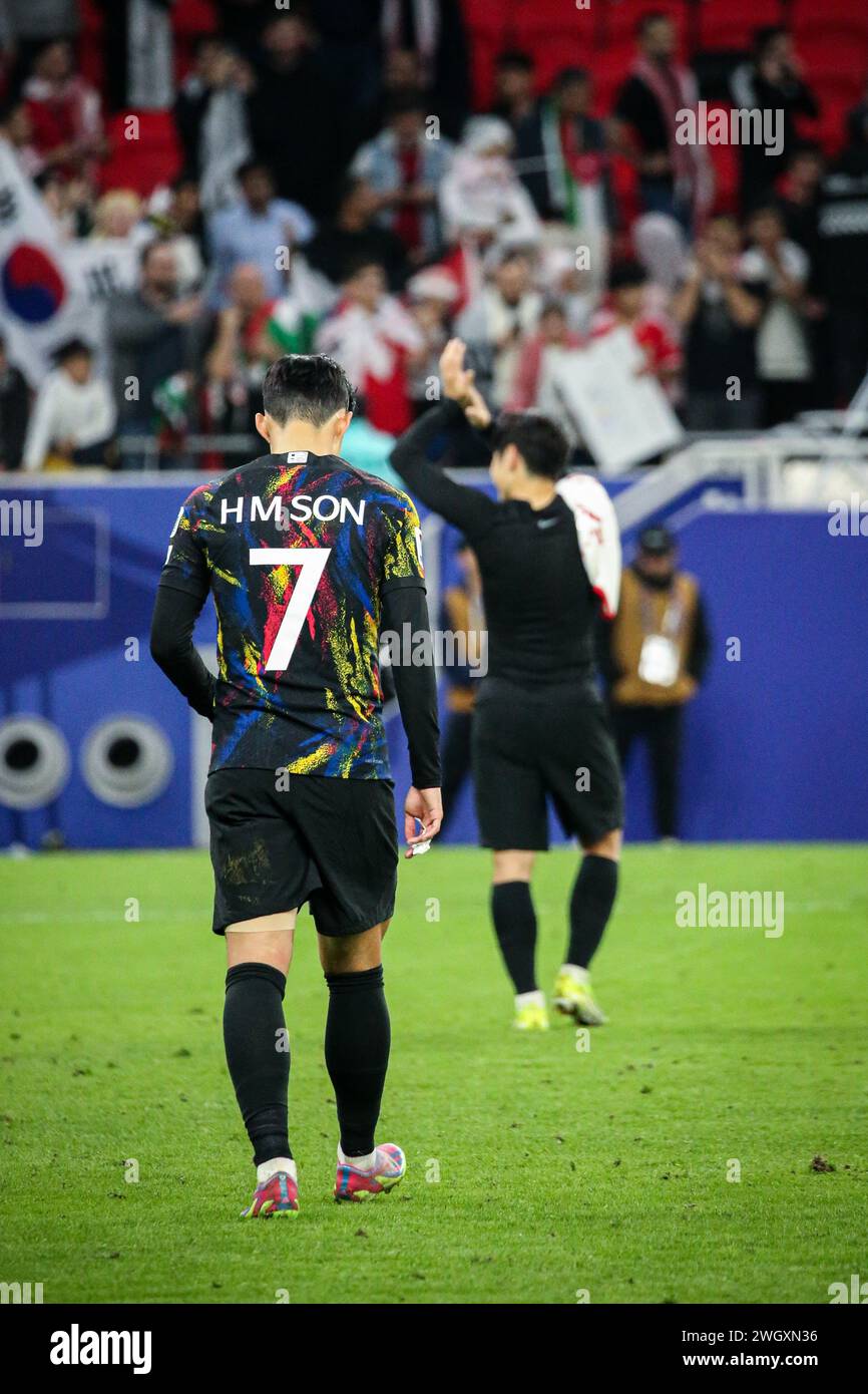 Doha, Qatar, 6 febbraio 2024, Coppa d'Asia AFC Qatar 2023 semifinale: Giordania 2-1 Corea del Sud, immagine: Son Heung-min Foto Stock