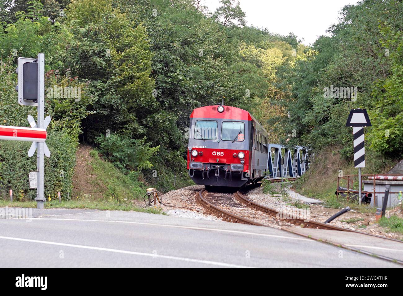Ferrovia Kamptal a Rosenburg NÖ, Austria Foto Stock