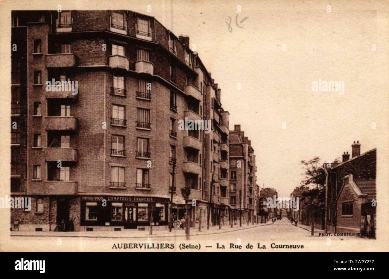 Aubervilliers. Rue de la Courneuve. Foto Stock
