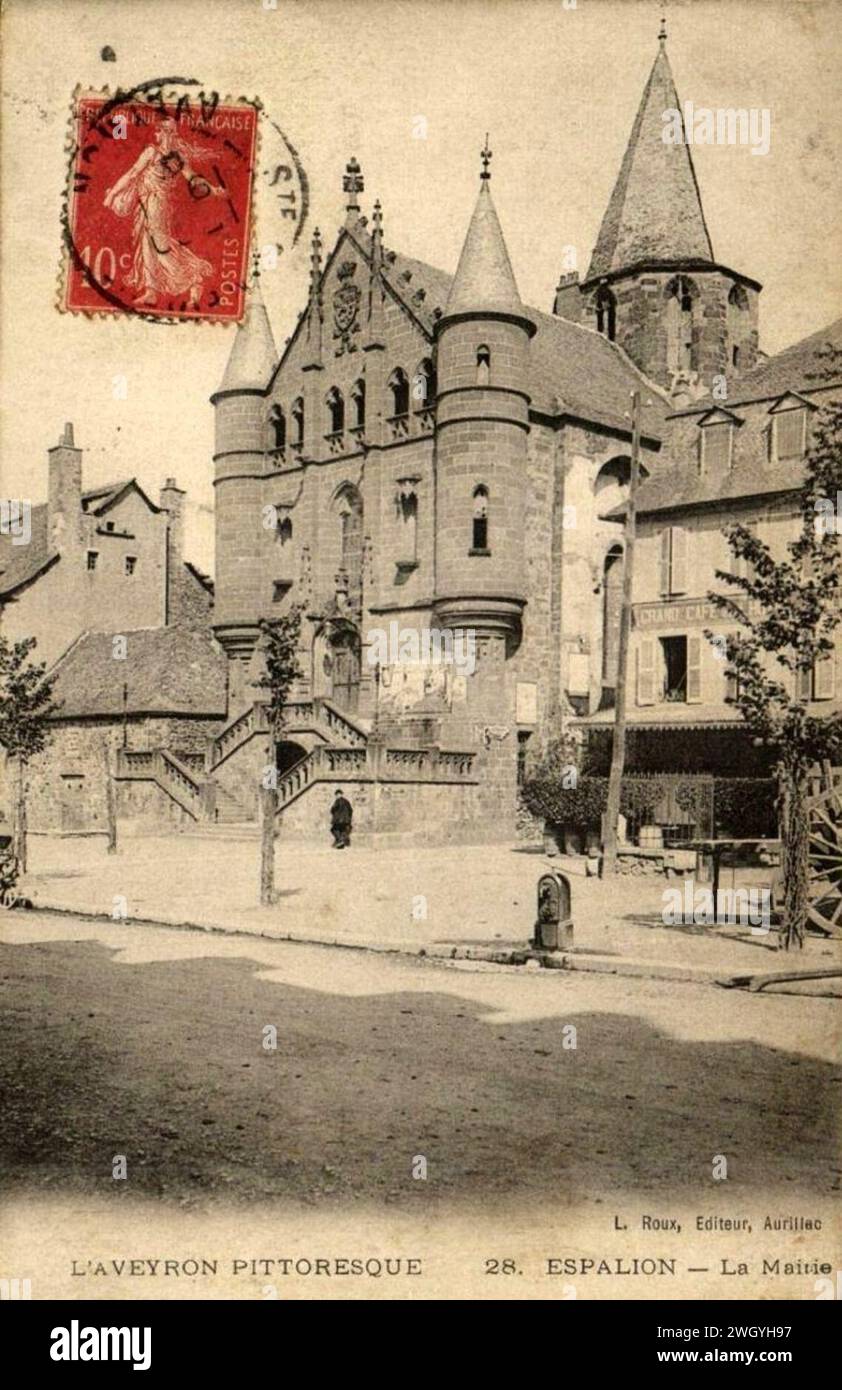 Aveyron Pittoresque 28 - Espalion - Mairie. Foto Stock