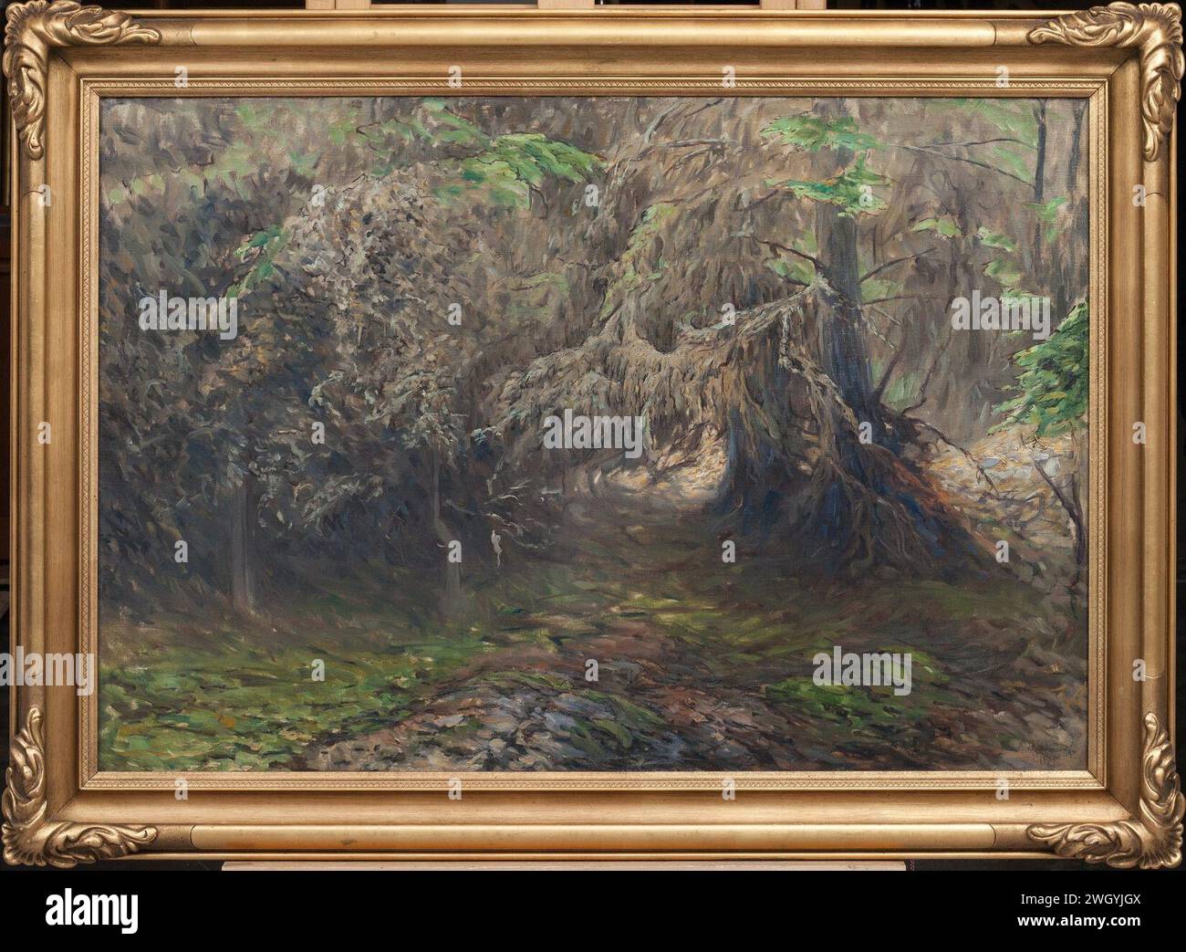 Axel Fahlcrantz, Skogslandskap, 1921. Foto Stock