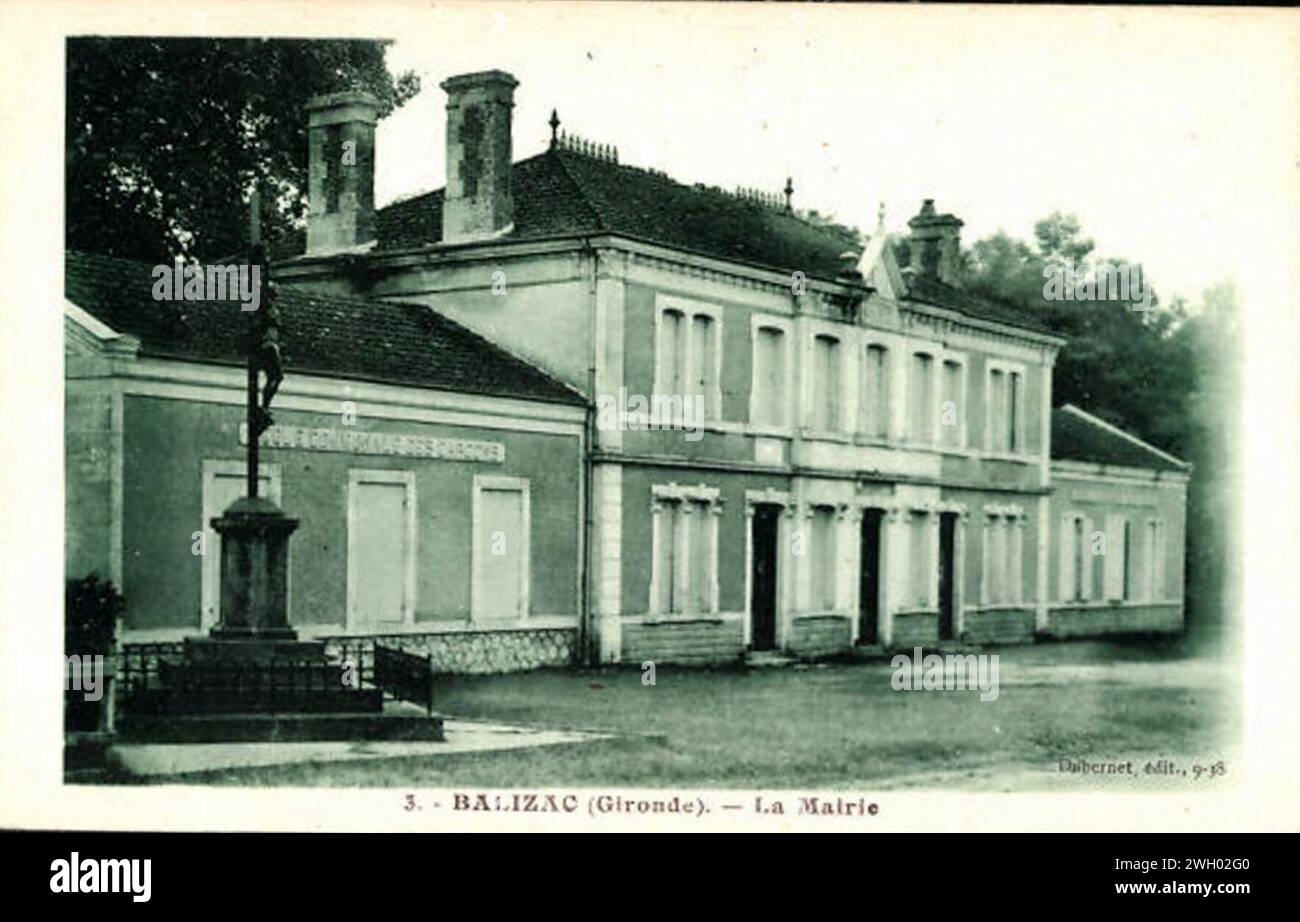 Balizac - la Mairie 1. Foto Stock