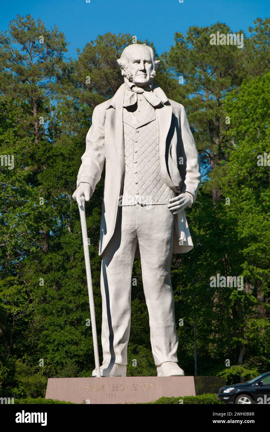Sam Houston, statua alta 67 metri di David Adickes, la più grande statua di un eroe americano al mondo - Huntsville State Park a Huntsville, Texas - USA Foto Stock