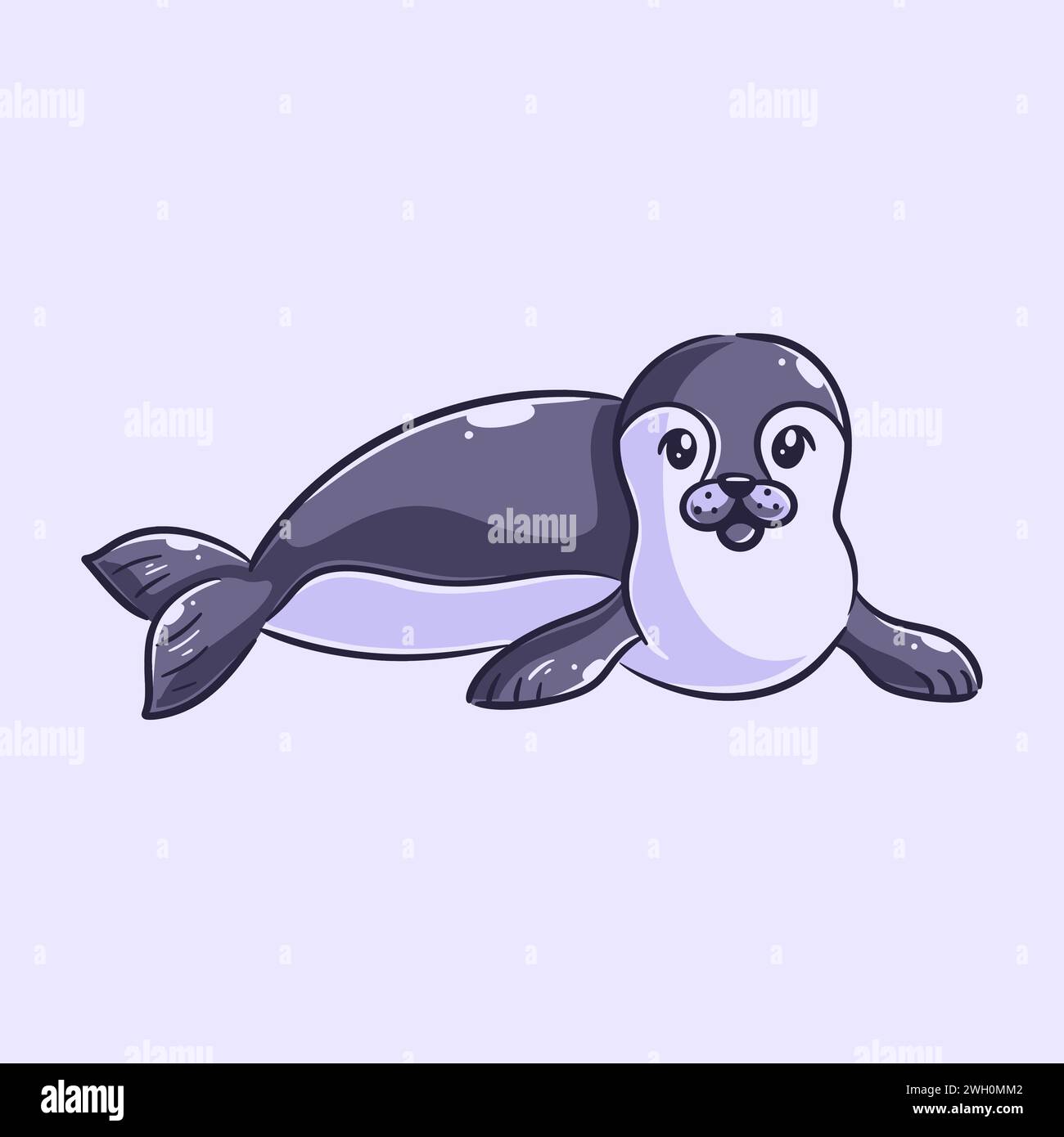 Design ​​lions mare disegnato a mano Illustrazione Vettoriale