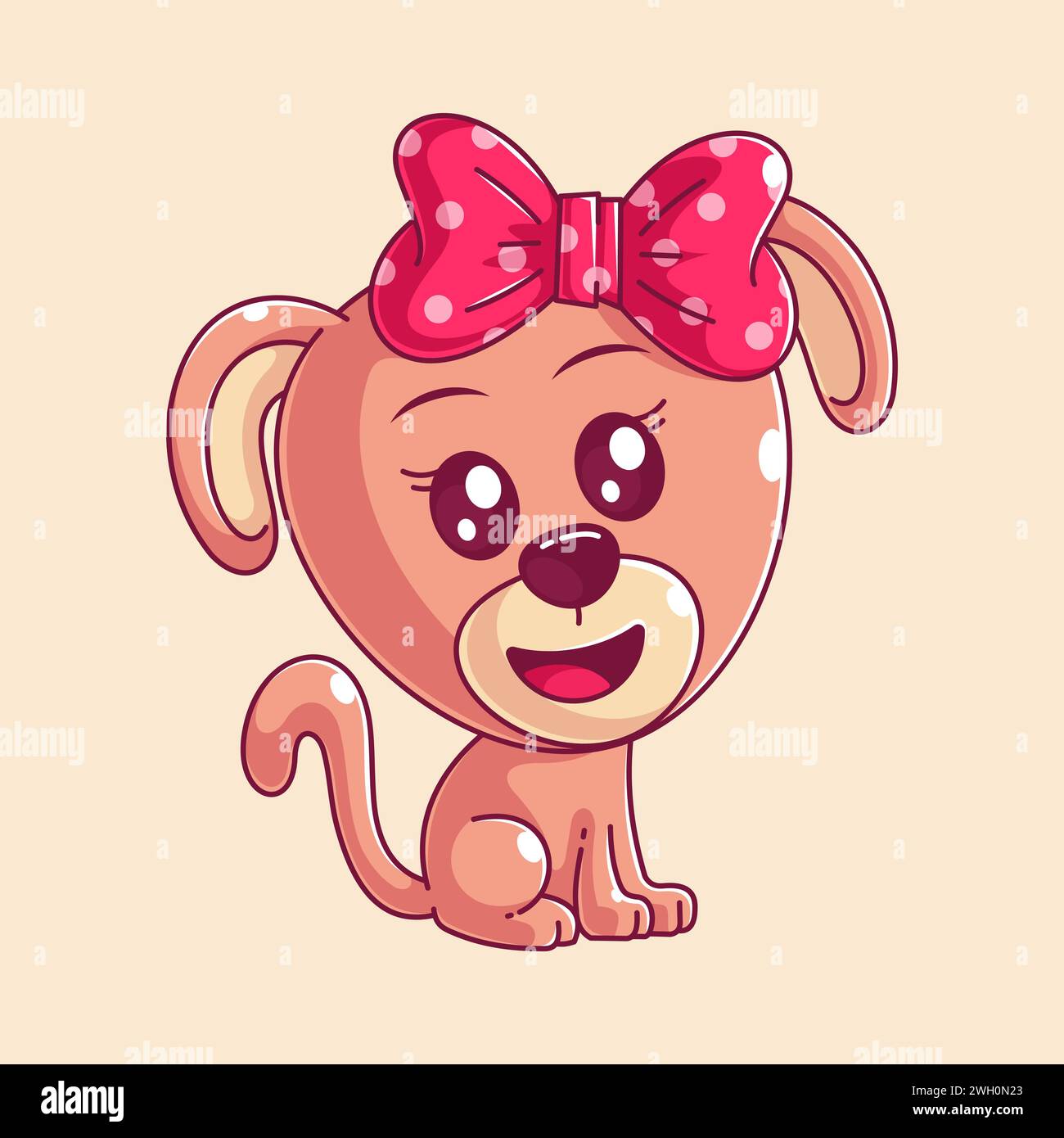 Carino stile cartoni animati Illustrazione Vettoriale