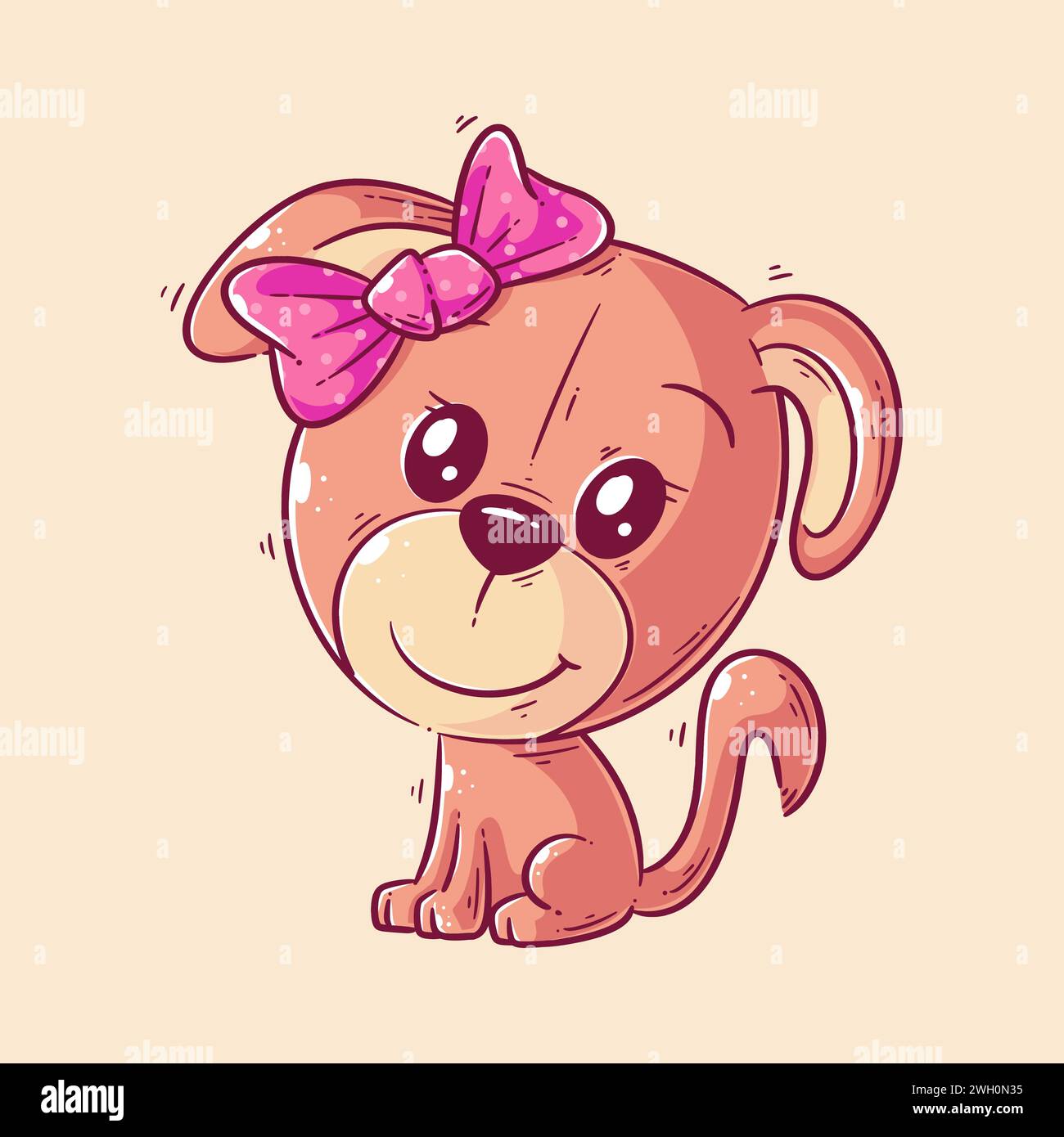 Carino vettore in stile cartoni animati Illustrazione Vettoriale