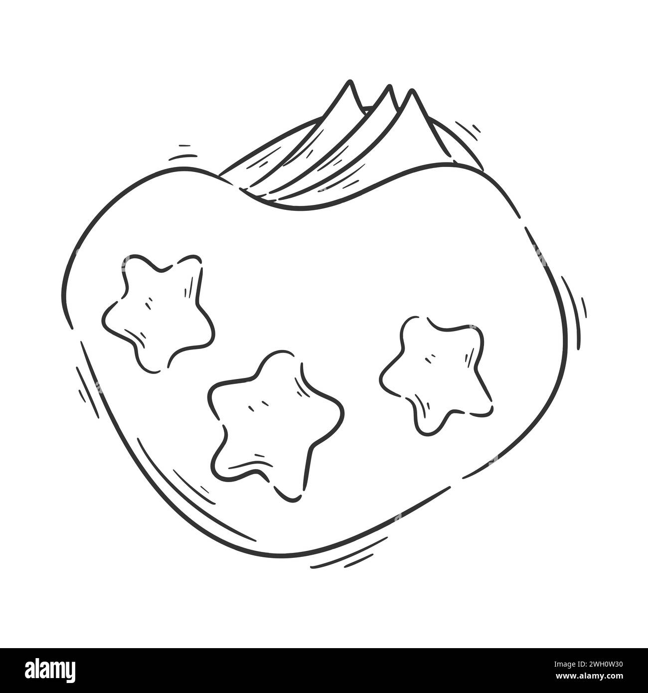 Piegatrice disegnata a mano per colorare Illustrazione Vettoriale