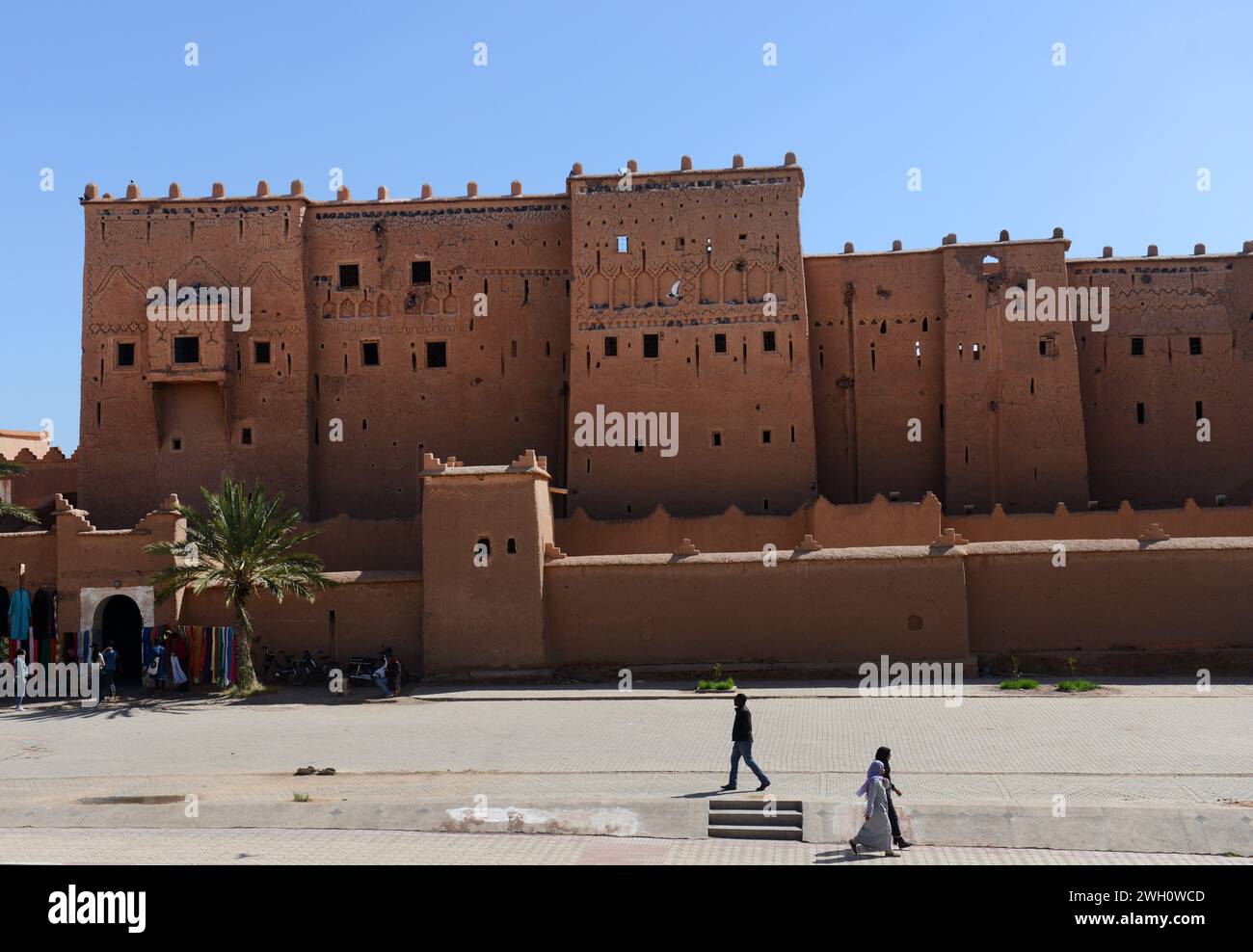 La kasbah di Taourirt nella città vecchia di Ouarzazate, in Marocco. Foto Stock