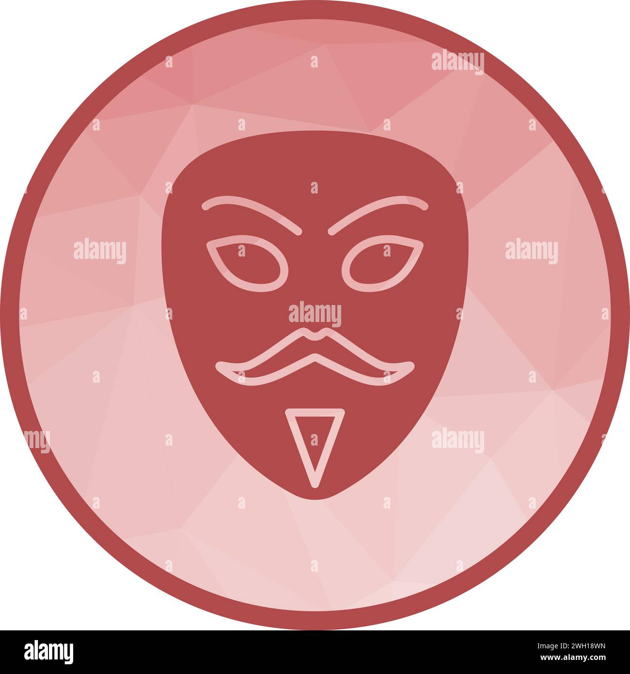 Icona maschera hacker immagine vettoriale. Illustrazione Vettoriale