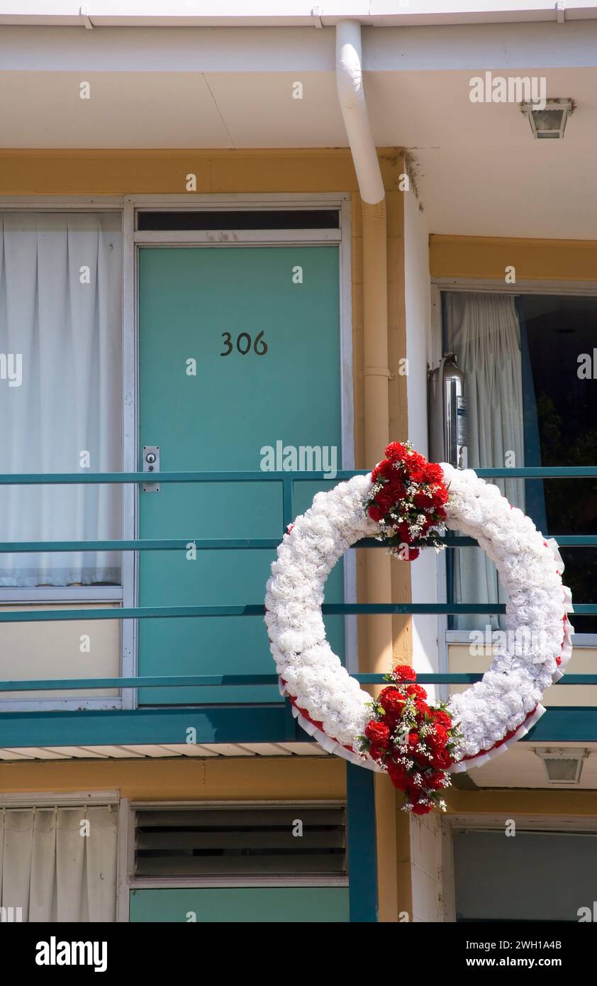 Stanza 306 lorraine motel memphis tennessee, dove il dottor martin luther King e' stato ucciso Foto Stock