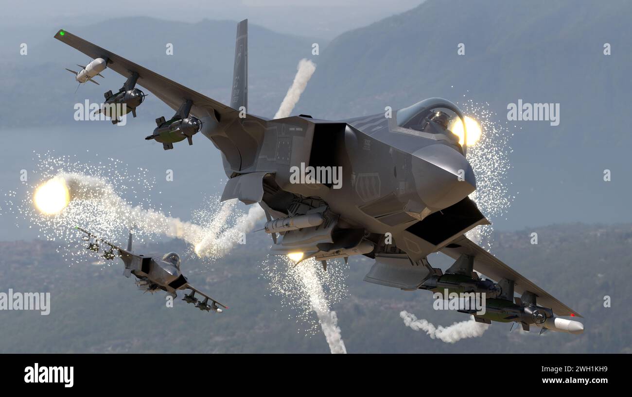 Lockheed Martin F-35 Lightning II - aereo da caccia multiruolo di quinta generazione, monomotore, monoposto, con una ridotta rilevabilità IN 'BEAST Foto Stock