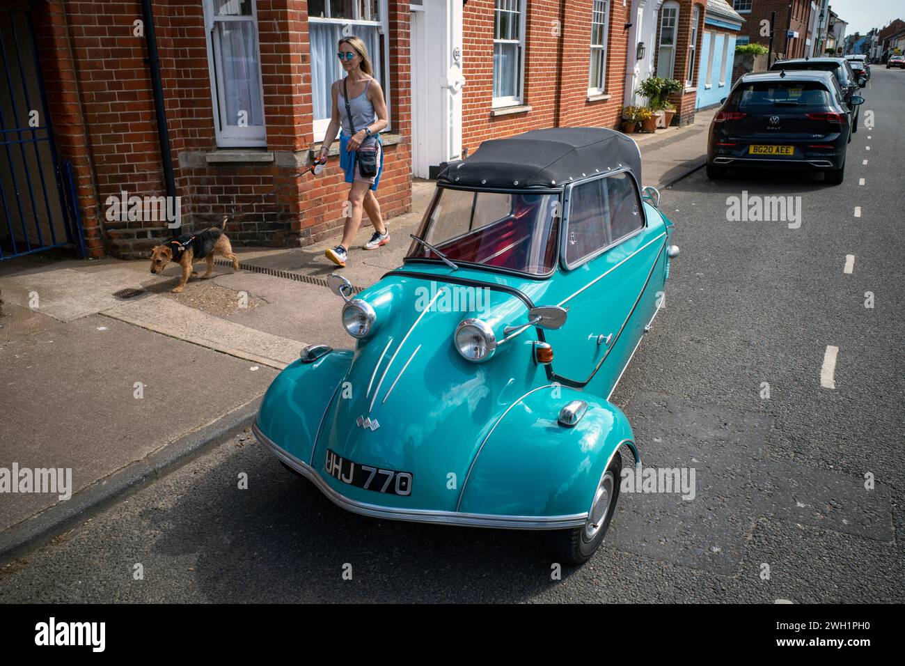 Messerschmitt auto d'epoca Aldeburgh Suffolk Foto Stock
