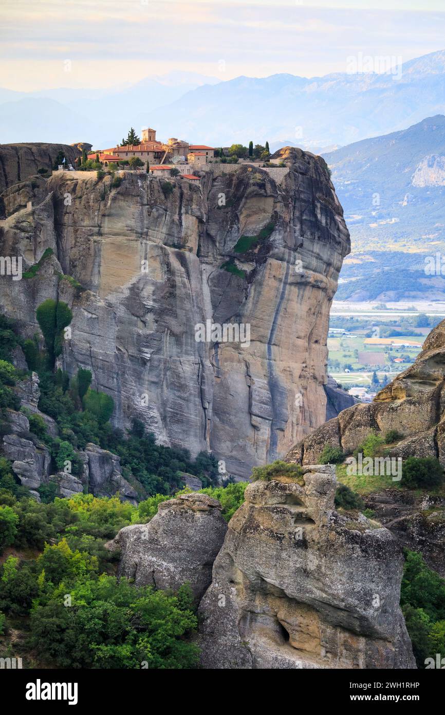 Monastero della Santa Trinità, Meteora, Grecia Foto Stock