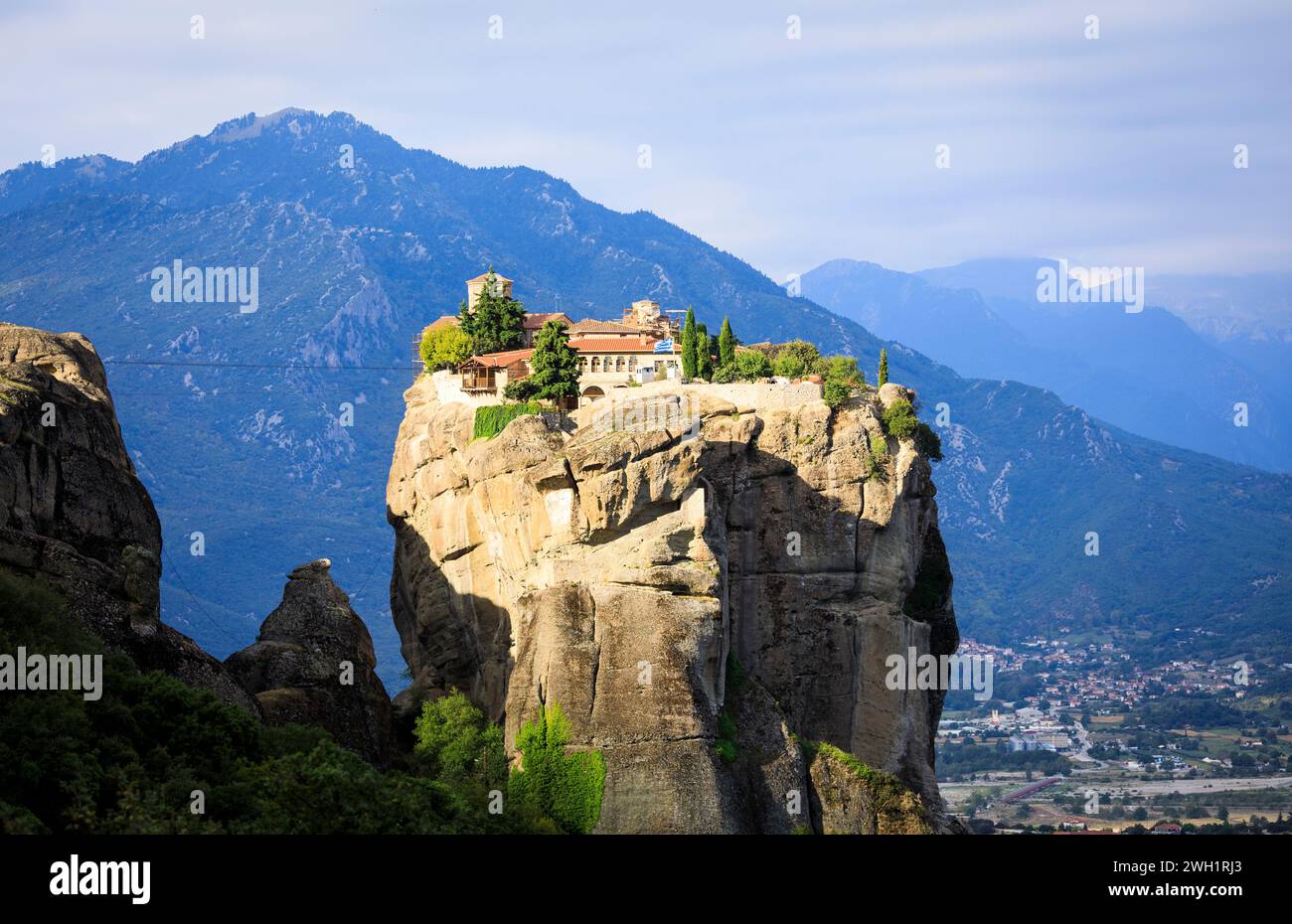 Monastero della Santa Trinità, Meteora, Grecia Foto Stock